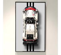 ICUANUTY Espositore da parete per Technic Porsche 911 RSR 42096 Appendiabiti da parete compatibile con Porsche 42096, idee regalo per gli amanti del supporto da parete auto F1, dimensioni: 75 x 45 cm