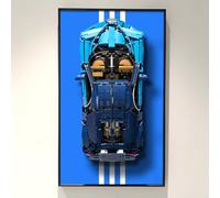 ICUANUTY Pannello da parete per Lego Technic Bugatti Chiron 42083 auto da corsa, compatibile con Lego Bugatti Car Display, idee regalo per gli appassionati di supporto da parete para Lego, 75x45cm