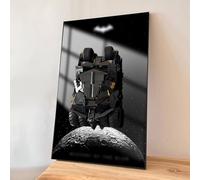 iCUANUTY - Pannello da parete per Lego Technic DC Batman Batmobile Tumbler 76240, quadro decorativo per adulti, per esporre modellini, per gli amanti dei Lego, dimensioni: 75x45 cm