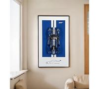 ICUANUTY Parete di presentazione per Lego Technic Ford GT 2022 42154, Compatibile con Lego Ford GT Scala 1:12, Idea Regalo per Lego auto da parete appassionati, Solo Display Wallboard, 75 x 45 cm,