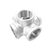 ICXLPMC 1/4in 3/8in 1/2in 3/4in 1in 1-1/4in 1-1/2in 2in BSPT Female 3 4 5 Ways Corner Cross 304 Stainless Steel Pipe Fitting Connector Water Gas(5 Ways,1-1/4 BSP)