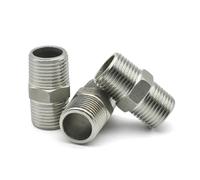 ICXLPMC 1/8 "1/4" 3/8 "1/2" 1 "1-1/2"2" Hex Socket with External Thread 304 316 Stainless Steel Pipe Fitting Connector Connector(SUS304,1/2")