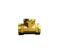 ICXLPMC 1/8" 1/4" 3/8" 1/2" 3/4" 1" Male Female Thread Brass Elbow End cap Nipple Tee Pipe Fitting Coupler Connector (Tee -(F-F-F),1/2")