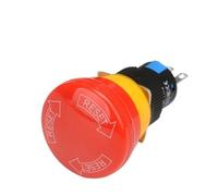 ICXLPMC 16mm Mounting Holes Latching Emergency Stop Push Button Switch Big/Small Head YJ-LA16-11ZS-A(LA16-11ZS-A)