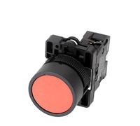 ICXLPMC 22mm XB2-EA Push Button Switch Start/Stop Black/White Arrow 10A/415V Self-Reset/Momentary Symbol Button Switch(Red)