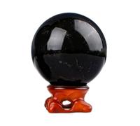 ICXLPMC 45-50mm Tea Crystal Ball Ornaments Stone Polished Round Seven Star Array Home Office Wealth