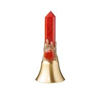 ICXLPMC 6A Crystal Pointed Magic Wishing Bell, with Gemstone for and Spiritual Practices(Red Jasper)