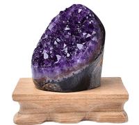 ICXLPMC Amethyst Crystal Geode for Wealth & Luck,Raw Purple Cluster Gemstones, Irregular Rough Stone Quartz for Home Decor,About 600g