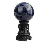 ICXLPMC Blue Calcite Quartz 40-60 mm Ball Sphere Gemstone Hand Carved Crystal Altar Devotional Gift Men Women,50~60mm