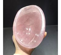 ICXLPMC Ciotola in cristallo naturale intagliato a mano in quarzo rosa, idea regalo, collezione per la casa