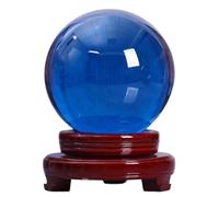 ICXLPMC Clear Crystal Decorative Balls Glass Ball Fengshui Sphere Ornaments with Stand for Divination Photography Decor,D-10cm/3.9in