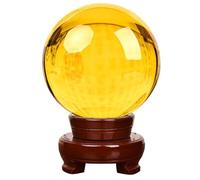 ICXLPMC Clear Crystal Decorative Balls Glass Ball Fengshui Sphere Ornaments with Stand for Divination Photography Decor,C-20cm/7.9in