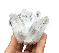 ICXLPMC Clear Rock Crystal Cluster Quartz Crystals White Gemstone Figurine for Witchcraft, Fengshui,800-1000g