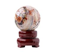 ICXLPMC Crystal Dragon Pattern Geode Ball with Stand Feng Shui for Divination Witchcraft Home Decor,50~55mm
