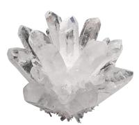 ICXLPMC Crystal White Clear Cluster Stones Raw Stone Point Geode Home Decoration Housewarming Gift,500-600g