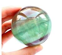 ICXLPMC Delicate Rainbow Fluorite Decorative Sphere Quartz Crystal Ball Ornament for Home Decor Housewarming,Festive Display, 48mm