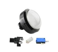 ICXLPMC Emergency Stop Switch 1pcs 60mm Game Accessories Button 60mm Convex Big Circle with Light Button Pattle Game Machine Big Circle Button Switch Reset(White1)