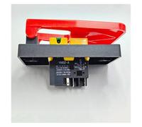 ICXLPMC Emergency Stop Switch off-On Red Cover Emergency Stop Push Button Switch 16A Power-off/Undervoltage Protection Electromagnetic Start Switch(5 Pins)