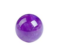 ICXLPMC Purple Crystal Balls Amethyst Decorative Ball for Home Decoration Sphere with Stand Fengshui Divination Ornaments for Women Gift,30~35mm