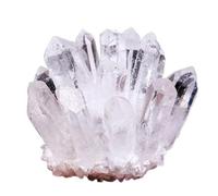 ICXLPMC Quartz Crystal Cluster Raw White Clear Geode Irregular Gemstone Decorative Home Furnishings,400~500g