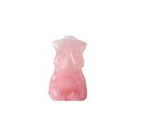 ICXLPMC Regalo di artigianato di figurine di corpo di ragazza grassoccia di quarzo rosa intagliato a mano con modello femminile naturale raccolta domiciliare