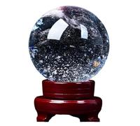 ICXLPMC Smelting White Crystal Ball Gemstone Crystals Sphere with Stand Sculpture Spiritual Room Decor Accessories,100mm