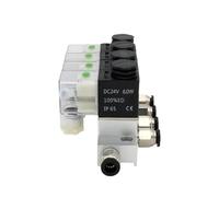 ICXLPMC Solenoid Valve Normally Closed 2V025-06 AC220V DC12V24V Multi-Way Combination Type Valve Air Magnetic Pneumatic 2V025-08(AC220V 8mm Fittings,9F)