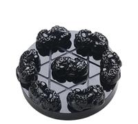 ICXLPMC Very Beautiful Seven Star Array Colorful Obsidian Quartz Crystal Ball with Plate