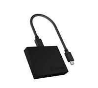 Icy 60515 Box USB 3.1 CFast Card Reader, CFast 2.0, USB 3.1 Gen2 (10 Gbps), USB-C & USB-A, Alluminio, Nero
