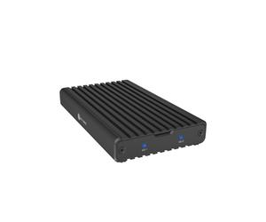 ICY Box 2-Way M.2 SSD/NVMe Enclosure, USB 3.2 Gen 2 (20Gbps), Cooling System, Du