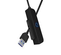 ICY BOX Adattatore SATA a USB da 2,5 pollici, con cavo per SSD e hard disk, USB 3.0, SATA III, nero