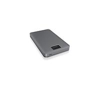 ICY BOX Alloggiamento per impronte digitali con crittografia per SSD o hard disk, USB 3.0, esterno in alluminio