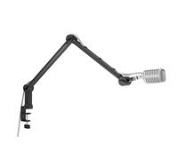 ICY BOX Braccio microfono professionale con supporto da tavolo, girevole a 360°, adattatore da 3/8" a 5/8", gestione cavi per Blue Yeti, Blue Snowball, HyperX QuadCast e molti altri