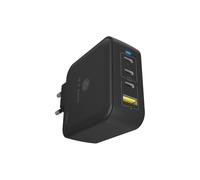 ICY BOX Caricatore GaN 100W - 3 porte USB-C e 1 porta USB-A, Power Delivery 3.0, ricarica rapida, compatto e leggero, per smartphone, tablet e notebook, modello IB-PS1040-PD.