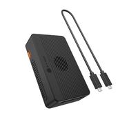 ICY BOX case RAID Thunderbolt 40 Gbps, docking station, SSD M.2 NVMe dual, Thunderbolt 3, USB4, 8K USB-C, 4K HDMI, USB-A, ventola attiva, IB-RD2818DK-40G, Heart RAID 2818