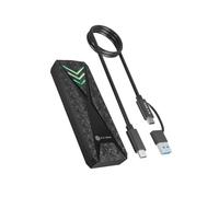 ICY BOX Custodia SSD M.2 NVMe (USB 3.2 Gen 2 Type-C, 10 Gbit/s), illuminazione RGB, per M-Key e B+M Key (2230/2242/2260/2280), fino a 2 TB, Spade Case, IB-1805ML-CU31