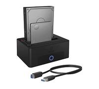 ICY BOX - Docking station per doppio SSD e disco rigido USB 3.0, SATA Clone Station, colore: Nero
