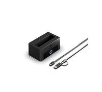 ICY BOX Docking Station per M.2 NVMe e HDD/SSD 2,5"/3,5", USB 3.2 Gen 2 Type-C (10 Gbps), HotSwap, UASP, dock SATA e NVMe per SSD e hard disk, IB-1123M-CU31, Spade Dock 1123