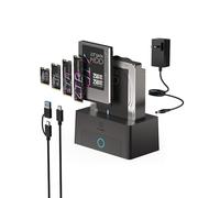 ICY BOX Docking Station per M.2 NVMe e HDD/SSD 2,5"/3,5", USB 3.2 Gen 2 Type-C (10 Gbps), HotSwap, UASP, dock SATA e NVMe per SSD e hard disk, IB-1123M-CU31, Spade Dock 1123
