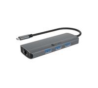ICY BOX Docking Station USB-C (6 in 1) con 1 HDMI (4 K 60 Hz), 3 USB 3.2 HUB, 100 W Power Delivery, alluminio, Plug & Play, Windows & MacOS, IB-DK4034a-CPD