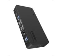 ICY BOX Docking Station USB-C con 2x HDMI e 2x DP, IB-DK2255AC | Heart Dock 2255, Per 2 monitor fino a 4K@60 Hz, 11 in 1 con 5 USB-A e 2 USB-C DisplayLink, Gigabit LAN, audio e PD 96 W