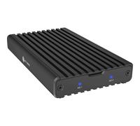 ICY Box 2 slot M.2 SSD / NVMe, USB 3.2 Gen 2 (20 Gbps), sistema di raffreddamento, supporto Dual PCIe Gen 3x2, USB-C, M-Key, esterno, adattatore NVMe, alluminio, nero