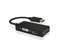 ICY BOX IB-AC1031 DisplayPort DVI-D + VGA (D-Sub) + HDMI Nero - Nouvo