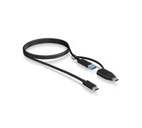 ICY BOX IB-CB034 cavo USB 1 m USB 3.2 Gen 2 (3.1 Gen 2) USB C USB A Nero NEW