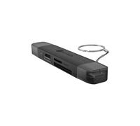 ICY Box IB-CR203-CU3 - Lettore di schede 3 in 1, USB C/A, SD e microSD 5 Gbps con porta USB A aggiuntiva, per PC, notebook, MacBook, tablet e smartphone, iB-CR203-CU3