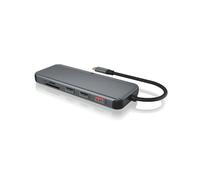 ICY BOX IB-DK4060-CPD Cablato USB 3.2 Gen 1 3.1 Gen 1 Type-C Nero Grigio (USB Type-C Notebook DockingStation zu) - Nouvo