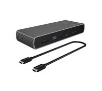 ICY BOX Stazione di docking Thunderbolt 4 (10-in-1) per 2 monitor (4K 60Hz) o 1 monitor (8K 30Hz), 2 porte TB4 (40Gbit/s), 4x USB 3.1, USB-C, 1x HDMI, alimentatore da 96W per laptop/Mac, LAN, audio, SD, IB-DK8801-TB4