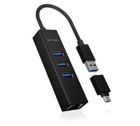 ICY BOX IB-HUB1419-LAN USB 3.2 Gen 1 (3.1 Gen 1) Type-A Nero