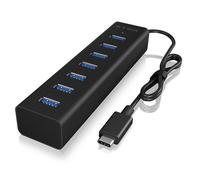 ICY BOX IB-HUB1700-C3 7 Porte USB-C® (USB 3.1) Multiport Hub Nero