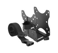 ICY BOX IB-MSA102-VM - Supporto per mini PC (Intel NUC, Mac mini ecc.) fino a 5 kg, montaggio su supporto monitor o VESA, larghezza variabile, acciaio, nero